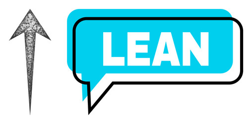 misplaced lean conversation frame and net arrow up vector image