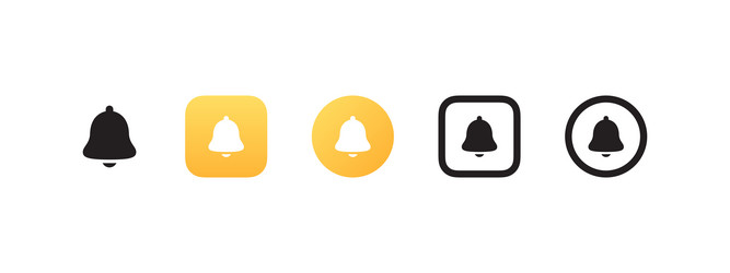 notification icons set mobile ui ux design vector image