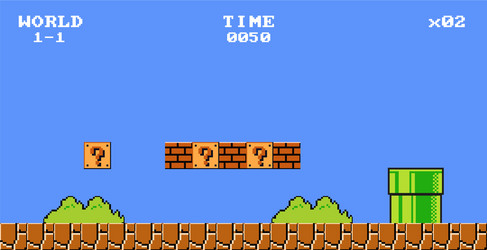 8bit platformer pixel art mobile game assets vector image