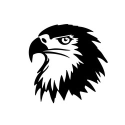 bold monochromatic eagle head profile Vector Image