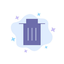 delete interface trash user blue icon on abstract vector image