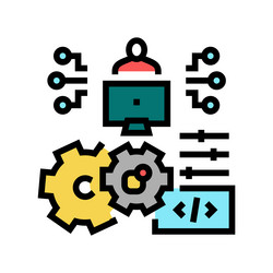 development erp software color icon vector image