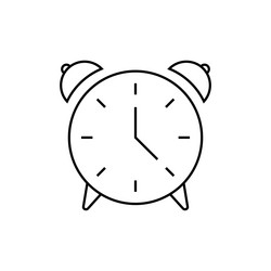 alarm clock linear icon thin line contour symbol vector image