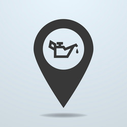 map pointer with a oiler symbol vector image