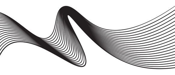 Abstract black and white wave background Vector Image