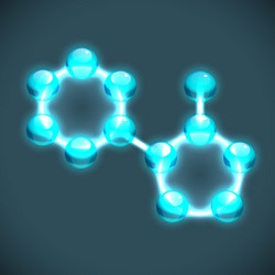 Abstract atom molecule model Royalty Free Vector Image