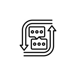 feedback loop line icon linear style sign vector image