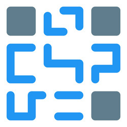 qr code a barcode with various information vector image