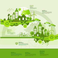 Save the world together green ecology vector