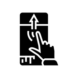 scroll hijacking ux ui design glyph icon vector image