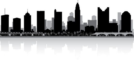 Columbus Skyline Silhouette Vector Image