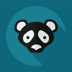 flat modern design with shadow icons pandas vector image