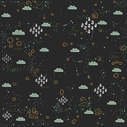 seamless pattern with clouds scandinavian vector image