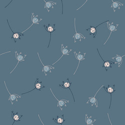 seamless pattern with doodle random meadow yarrow vector image