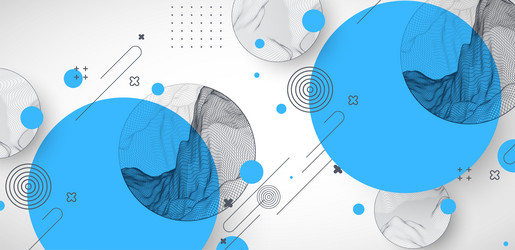 trendy abstract wireframe background modern vector image