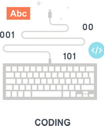 coding icon concept vector