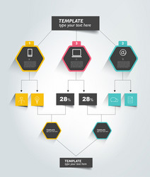 flowchart diagram scheme infographic element vector image
