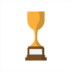 Gold flat trophy Royalty Free Vector Image - VectorStock