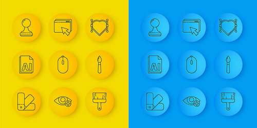 set line color palette guide ai file document vector image
