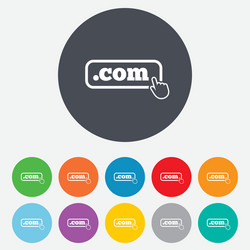 Domain COM Icon - Internet Symbol vector image