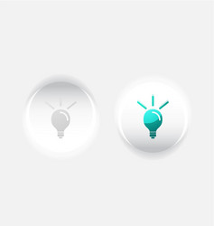 light bulb new idea concept web button vector image