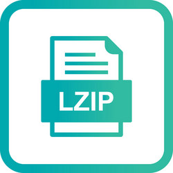 Lzip file document icon vector