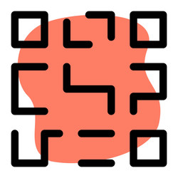 qr code a barcode with various information vector image