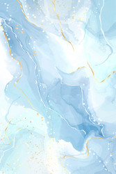 Turquoise & Teal Liquid Marble Vector Image