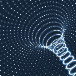 abstract tunnel grid technology style 3d vector image