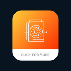 document file gear settings mobile app button vector image
