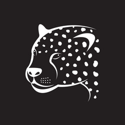 Image of an cheetah face on black background vector