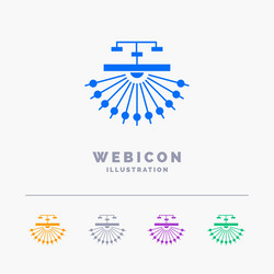 optimization site structure web 5 color vector image
