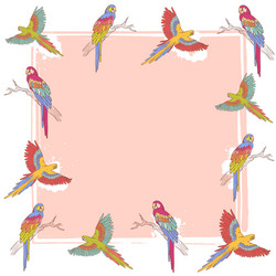 African safari animals frame Royalty Free Vector Image