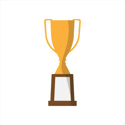Gold flat trophy Royalty Free Vector Image - VectorStock