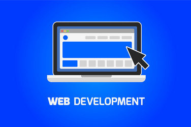 web development laptop icon create website vector image