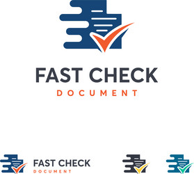 Check document logo designs concept data checker Vector Image