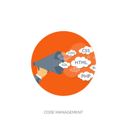 flat background coding vector image