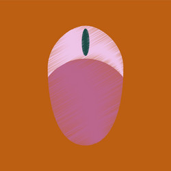 flat shading style icon computer mouse vector image