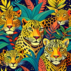 leopard pattern design for fabric print paper vector image