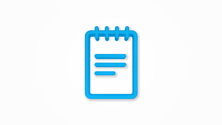 paper notebook sketchbook notepad realistic icon vector image