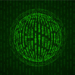 Abstract Binary Code Sphere vector image