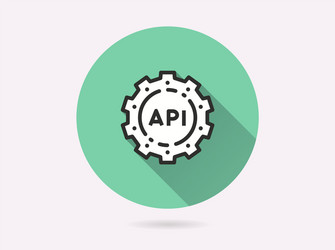 Api icon for graphic and web design vector