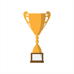 Gold flat trophy Royalty Free Vector Image - VectorStock
