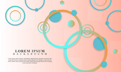 Gradient geometric circle background vector