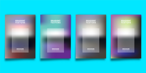 set gradient design cover template for flyer vector