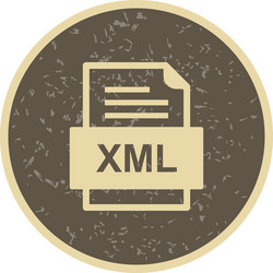 xml file document icon vector image
