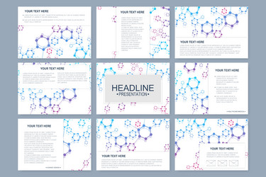 big set of templates for presentation vector image