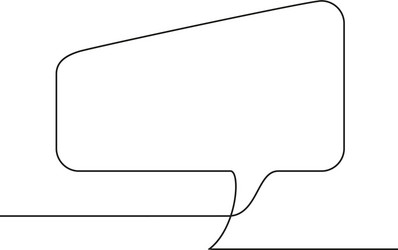 continuous line drawing rectangular speech vector image