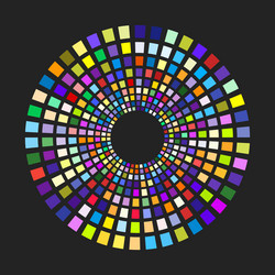 concentric dashed circles rectangular geometric vector image