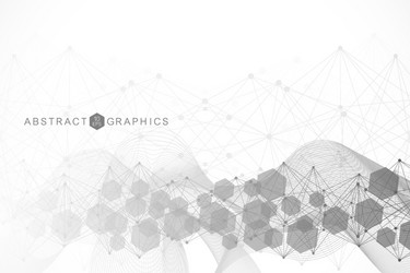 science network pattern connecting lines and dots vector image